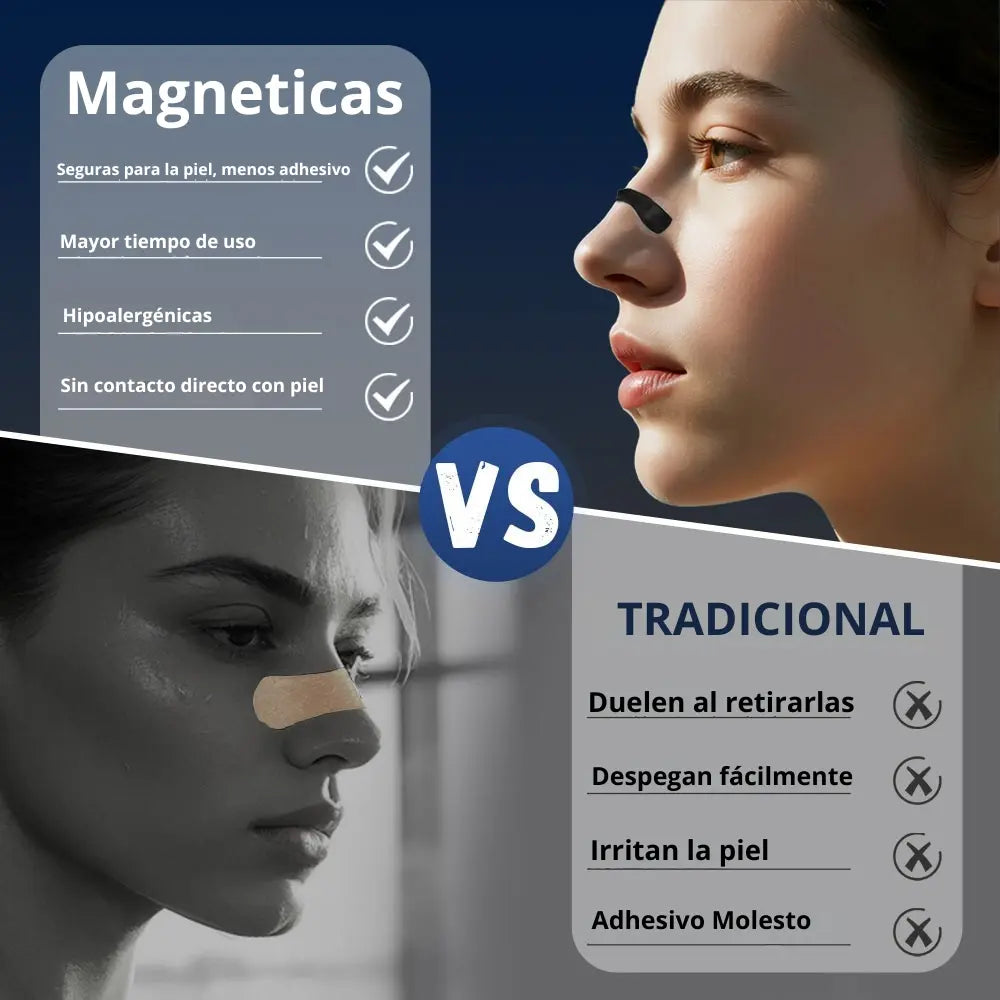 TIRAS NASALES MAGNETICAS ANTIRONQUIDOS