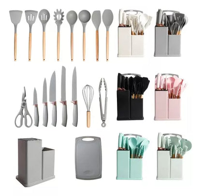 Kit Utensilios Cocina Silicona 19 Piezas