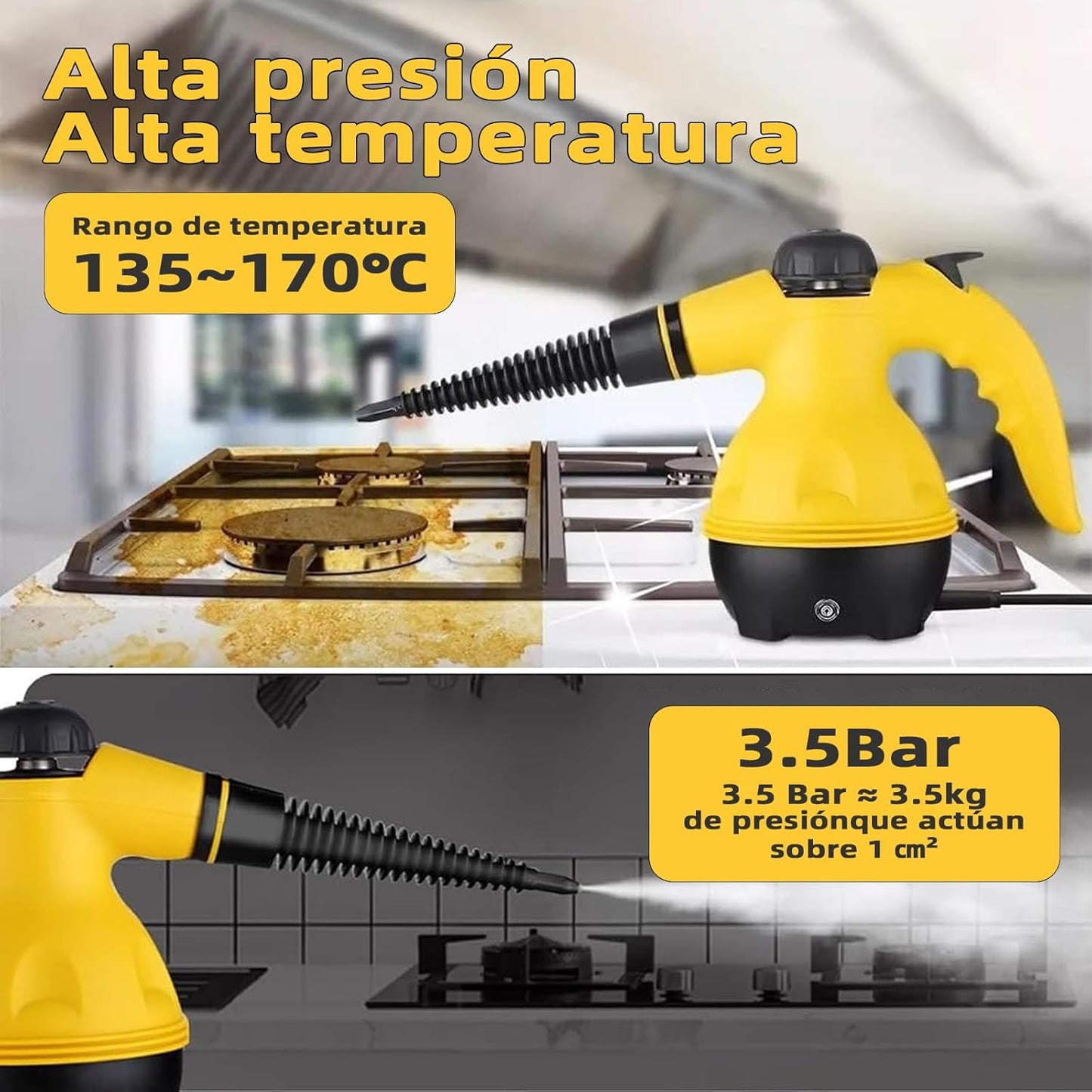 Mopa Limpiador A Vapor amarillo