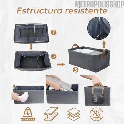Pack 3 Canastas Cajas Organizadoras Pleg