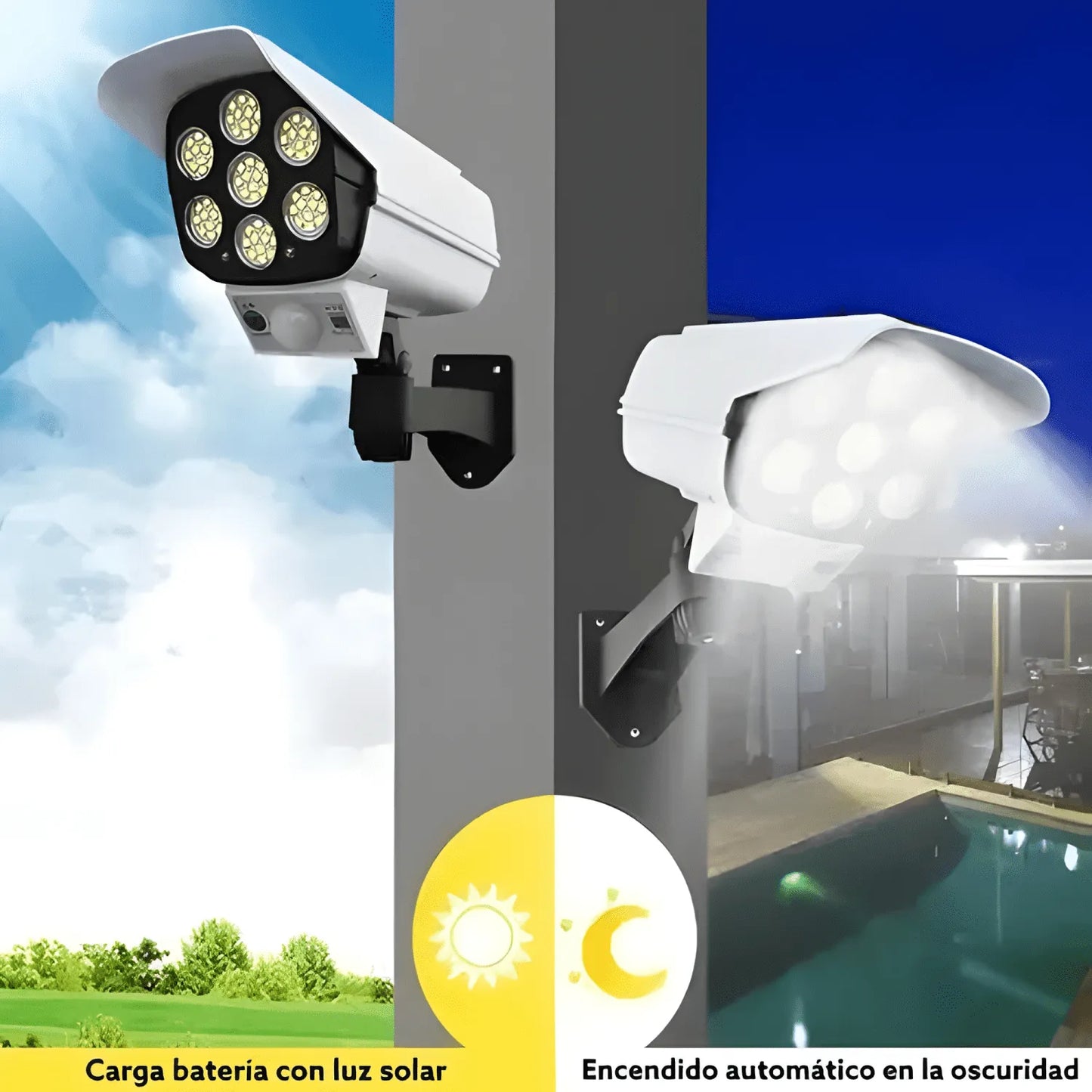 foco solar tipo camara